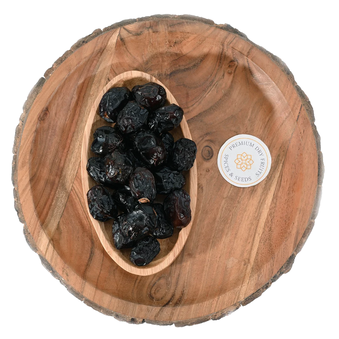 Ajwa Dates from Saudi Arabia Premium quality in wooden bowl healthy nutritious dry fruit snack