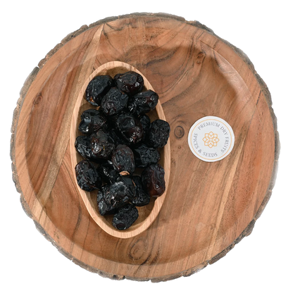 Ajwa Dates from Saudi Arabia Premium quality in wooden bowl healthy nutritious dry fruit snack