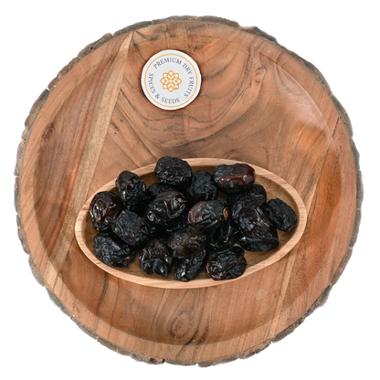 Premium Quality Ajwa Dates Saudi origin in wooden bowl natural sweet healthy dry fruits