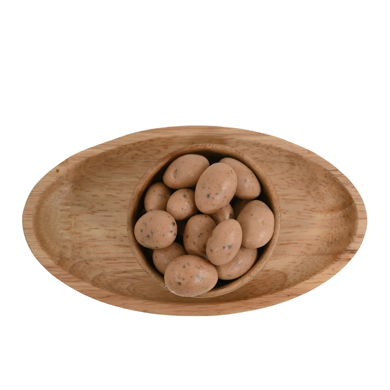 Premium Almonds Oreo Chocolate Coated Badam on rustic background – indulgent sweet dry fruits packed with flavor and healthy crunch