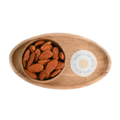 Artistic display of Almonds Peri Peri Spiced laid out on parchment paper, emphasizing their spicy, flavorful appearance.