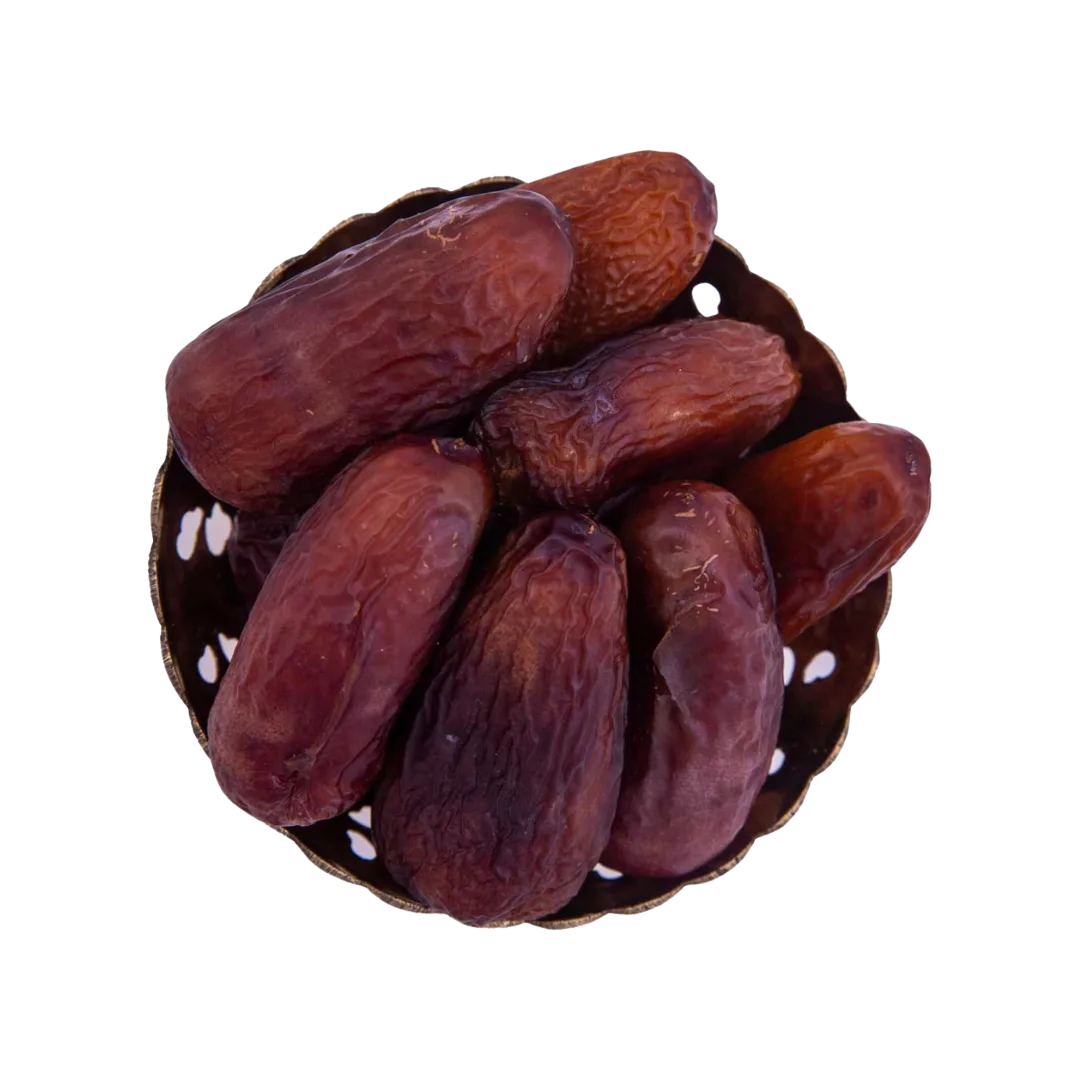 Fresh Amber Dates Saudi Arabia Premium quality in glass bowl – luxury Arabian dates for gifting and snacking