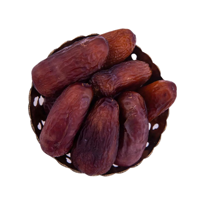 Fresh Amber Dates Saudi Arabia Premium quality in glass bowl – luxury Arabian dates for gifting and snacking