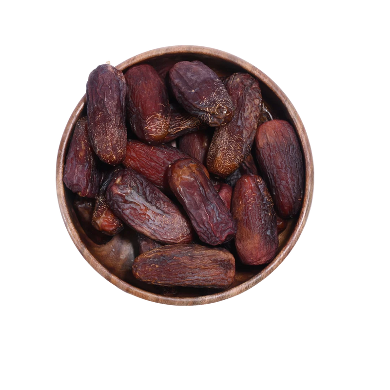 Premium Select Amber Dates Saudi Arabia in wooden bowl – rich source of fiber and energy