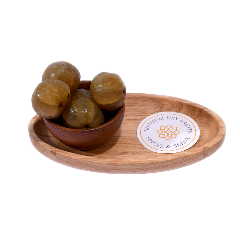 Gooseberry Honey Dried Candy, a unique and flavorful offering that combines the goodness of amla honey dried and the sweetness of honey.