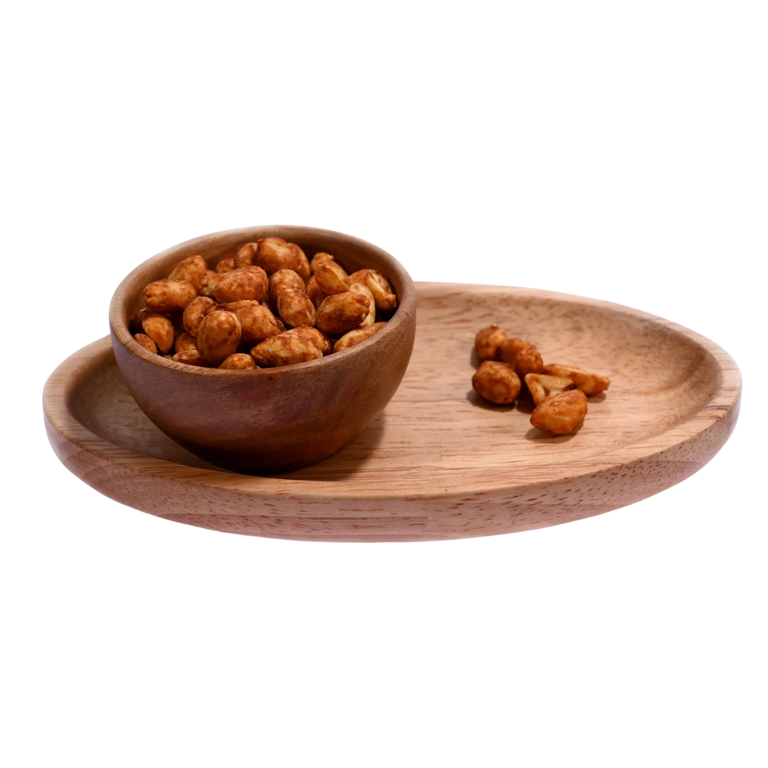 Premium Quality Barbeque Roasted Peanuts or Moong Phalee in Wooden Bowl – Tasty High-Protein Snack Buy Online Fresh