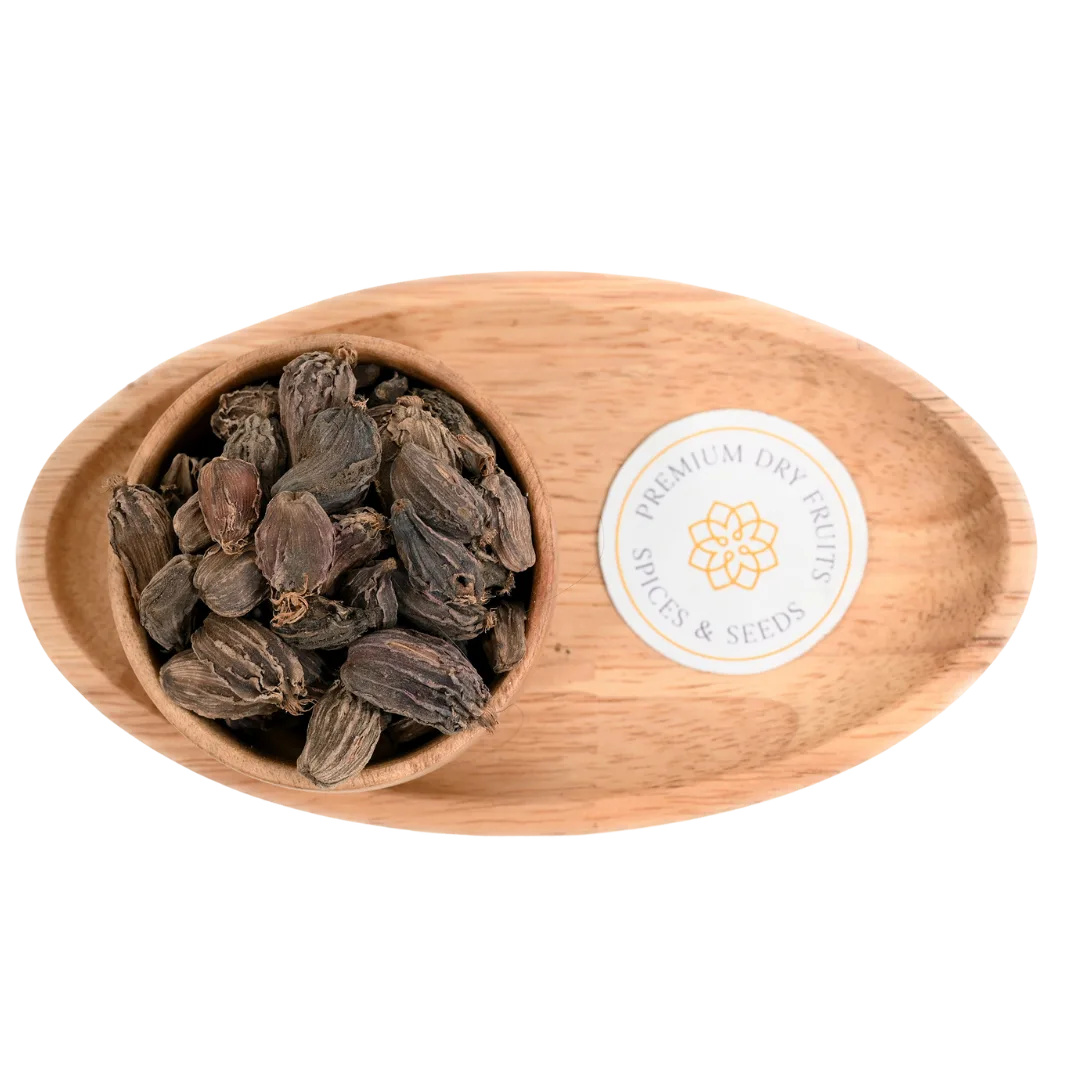 Whole Black Cardamom Bold Kaali Elaichi Rich Smoky Flavor Premium Quality Spice