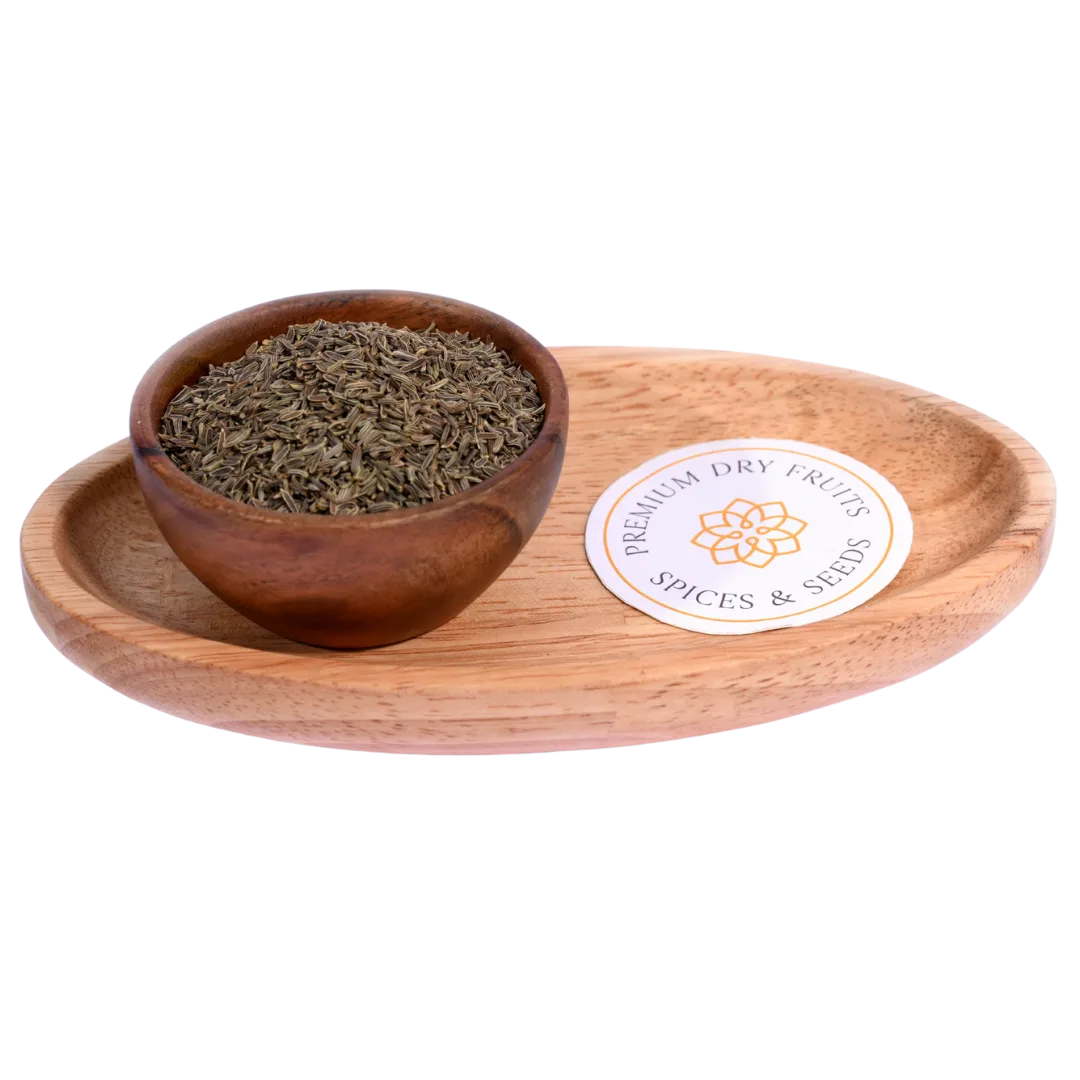 Black Cumin / Shahi Jeera in a wooden bowl showcases aromatic and premium-quality seeds.