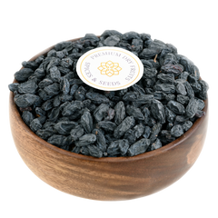 Enjoy the delicious taste of Black Raisins with Seeds from the sunny vineyards of Afghanistan.