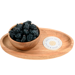 Rasda's Blackberries Dried in Sun are naturally grown and chemical-free, offering a sweet, tangy flavor with a chewy texture.