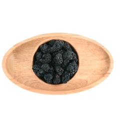 Dark, blackberries dried arranged neatly, emphasizing their rich tone, plump shape, and natural appeal.
