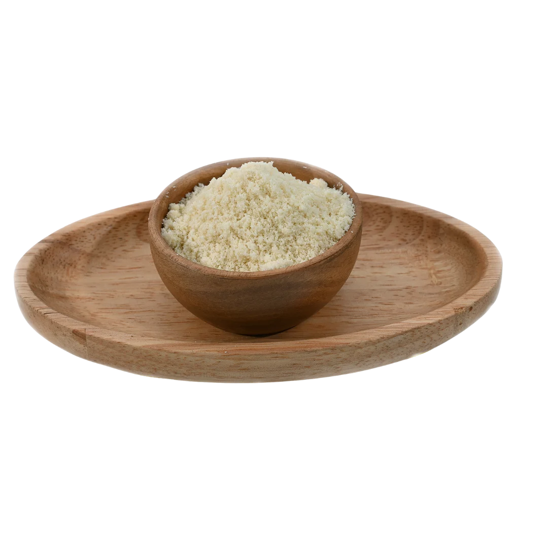 Soft finely ground Blanched Almond Flour texture – pure almond protein flour for keto and paleo baking