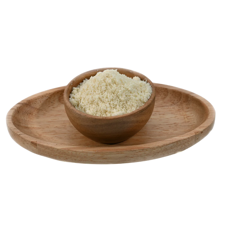 Soft finely ground Blanched Almond Flour texture – pure almond protein flour for keto and paleo baking