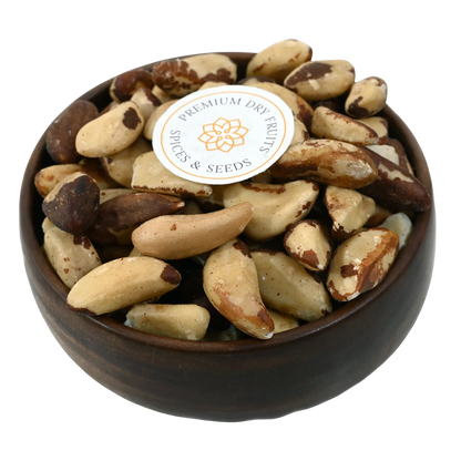 Brazil Nuts Premium Jumbo Exotic Nuts in Wooden Bowl