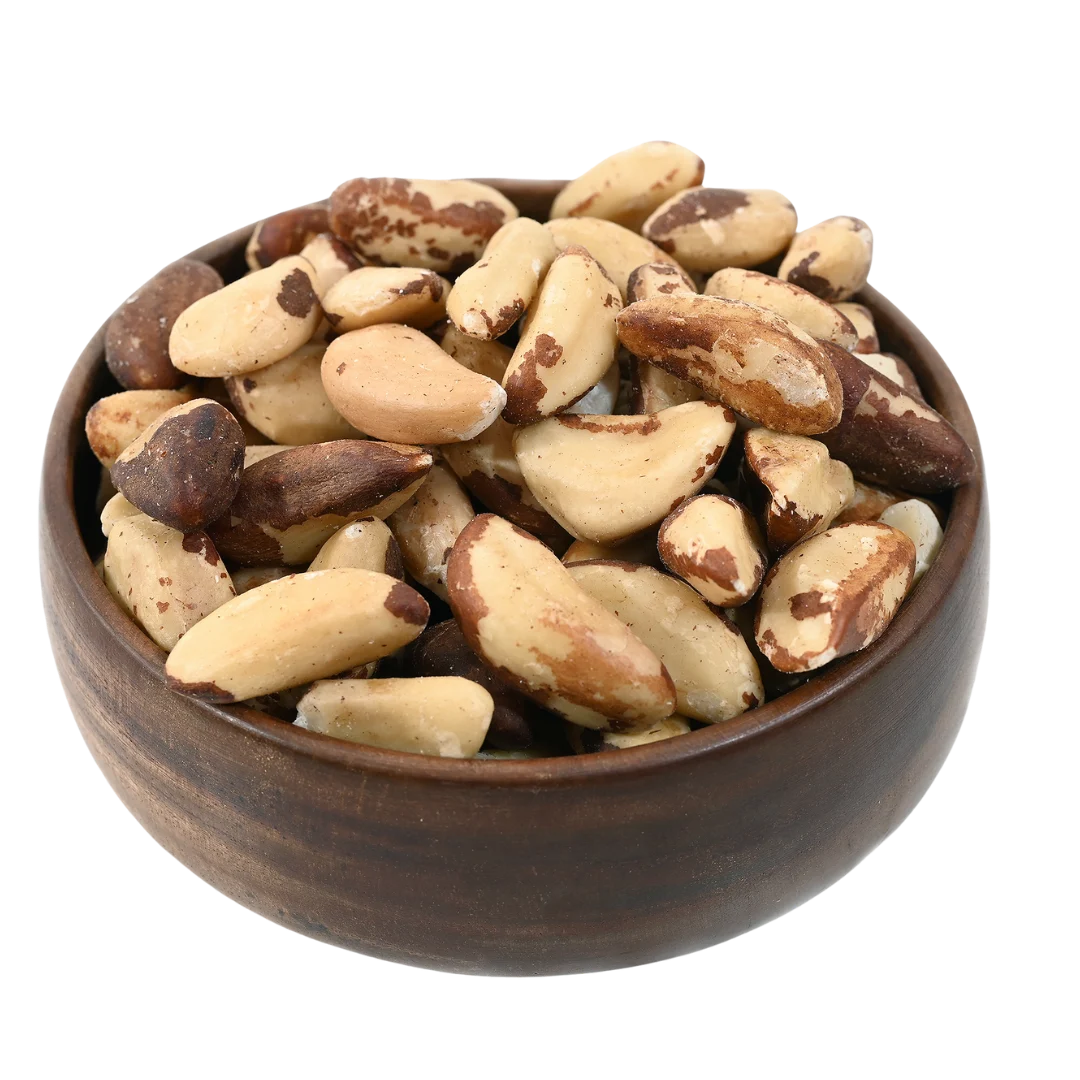 Exotic Brazil Nuts Premium Quality in Wooden Bowl