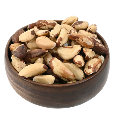 Exotic Brazil Nuts Premium Quality in Wooden Bowl