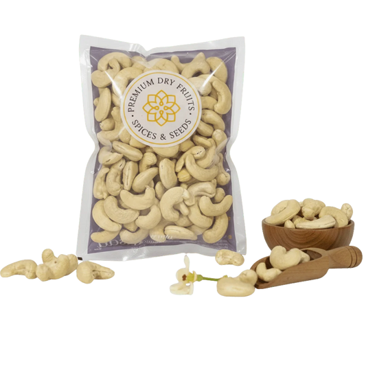 Premium W150 extra large whole cashew nuts kernels signature in sealed pack with loose cashews – luxury quality dry fruits by House of Rasda