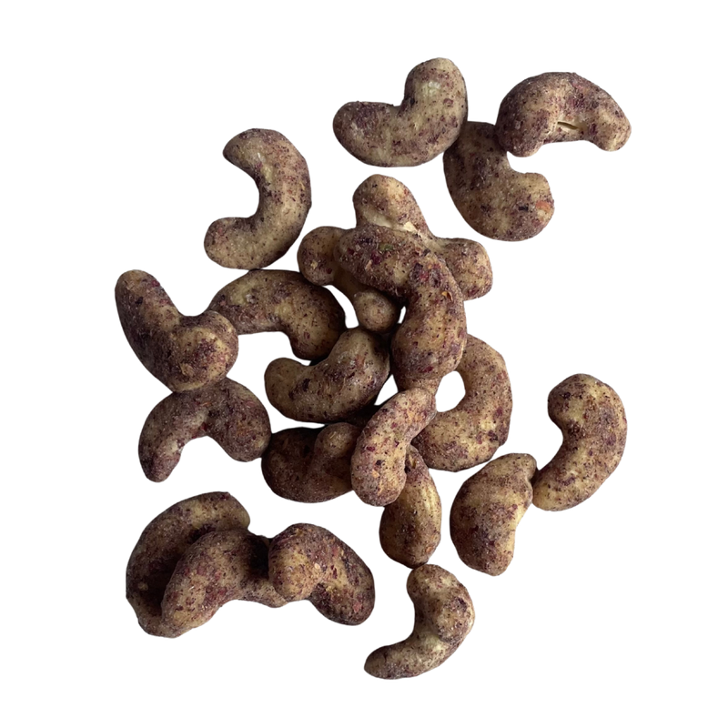 Crunchy Cashew Nuts Rose Petal mix offers a delightful treat with a floral twist.