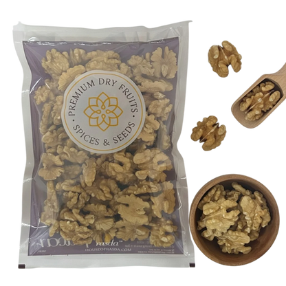 Packaged Chilean walnuts with a visible brand label on a white background