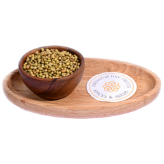 Coriander seeds have a mild, sweet aroma and a warm, mildly peppery flavor with a distinctive tang.