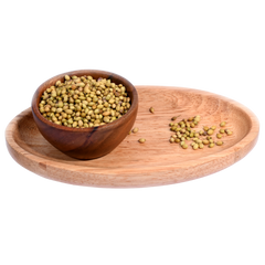Coriander Seeds graces so many dishes with a mild and a sweet aroma. Coriander provides for an excellent mouthfeel and taste.