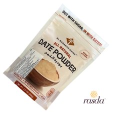 100% dried dates made into a fine powder. A natural sweetener and healthy replacement for sugar. Buy Premium Imported Dates Powder Online at Best Price.