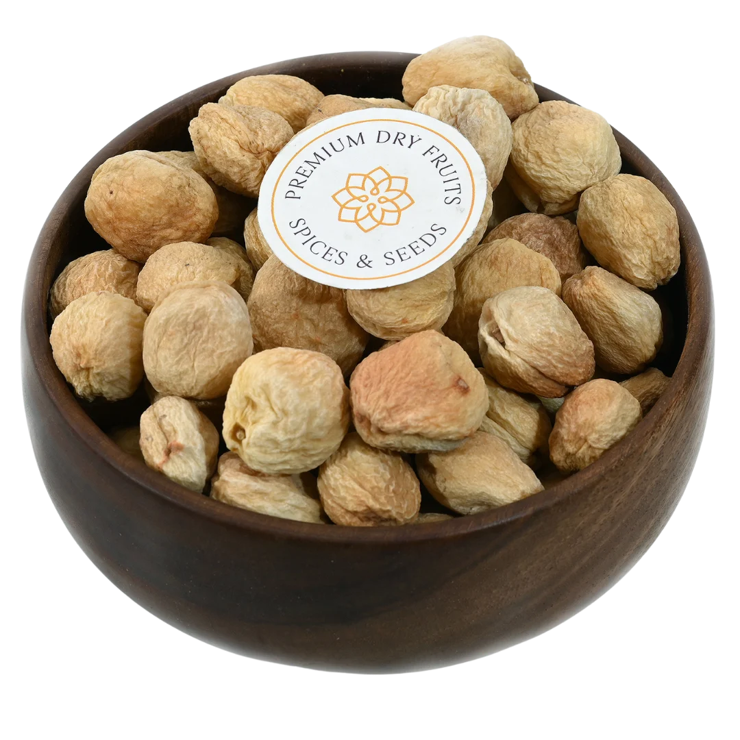 Dried Apricots Premium in wooden bowl – soft orange dried fruits rich in vitamins and fiber perfect for healthy snacking