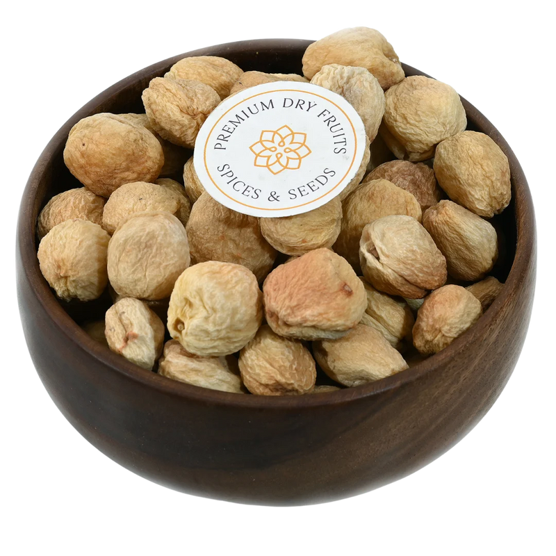 Dried Apricots Premium in wooden bowl – soft orange dried fruits rich in vitamins and fiber perfect for healthy snacking