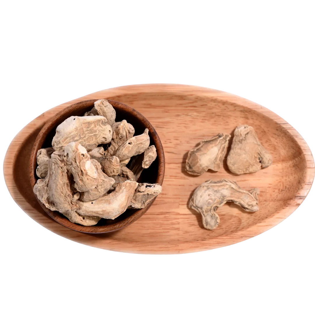 Dried Ginger or Sonth provides a traditional spice used in Ayurveda and Indian cooking.