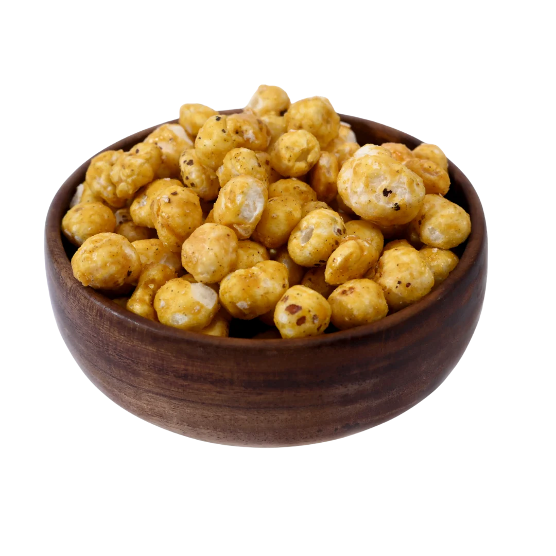 Enjoy the irresistible sweetness of Fox Nuts Caramel Glazed Makhana, a premium caramel-coated snack perfect for guilt