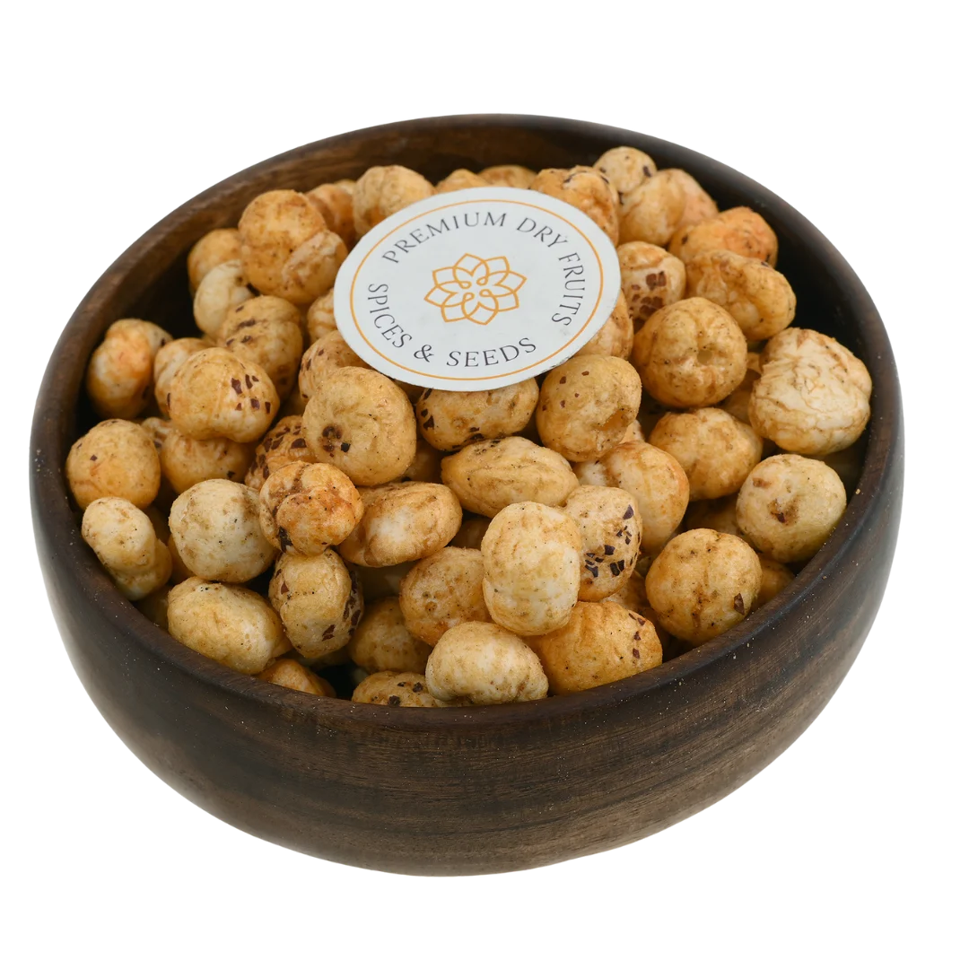 Chilli Garlic Fox Nuts or Makhana – Premium Roasted Crunchy Snack with Spicy Garlic Flavor