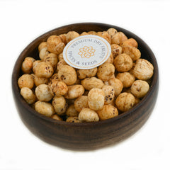 Elevate your snacking experience with this nutritious treat! With Makhana all flavors Like Carmel, Tangy Tomato, Pepper Salt Spicy, Fiery Peri Peri, Minty Pudina, Barbeque, Achari Masti, Pickle Makhana, Tickle Fusion, Punjabi Tadka, Onion, Cheese Fox nuts, Red chilli, Paneer Tikka, Chilly Garlic Explore these flavour in almonds, Cashew, Foxnuts.