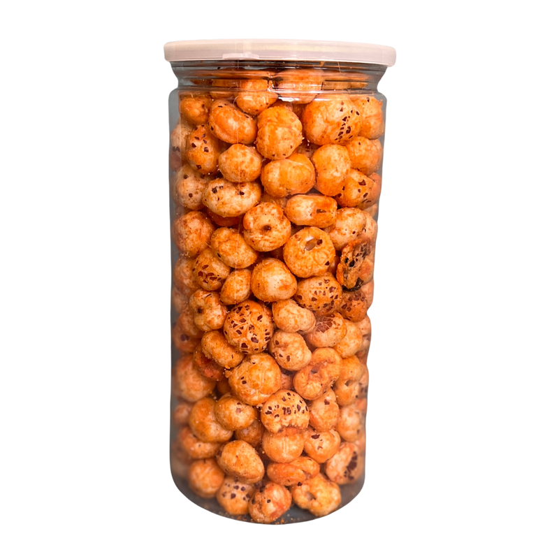 Rasda's fox nuts fiery peri peri spiced presents a modern twist on the conventional snack