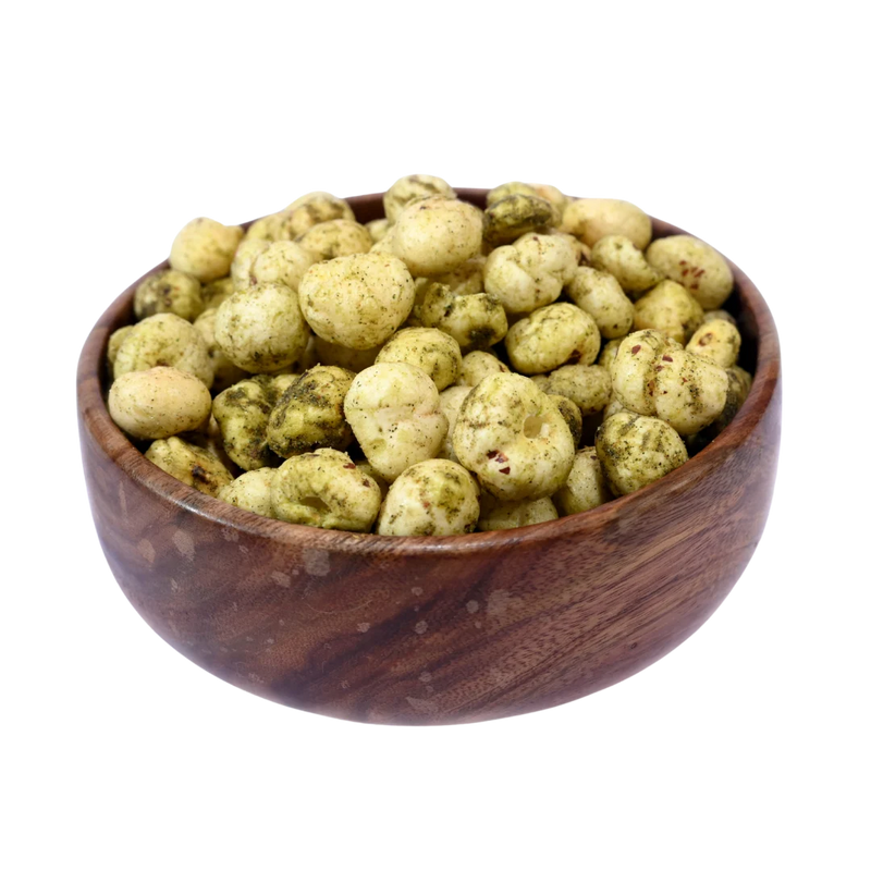 Enjoy the refreshing taste of Fox Nuts Minty Pudina Makhana, a crunchy and flavorful snack with a cool mint twist.