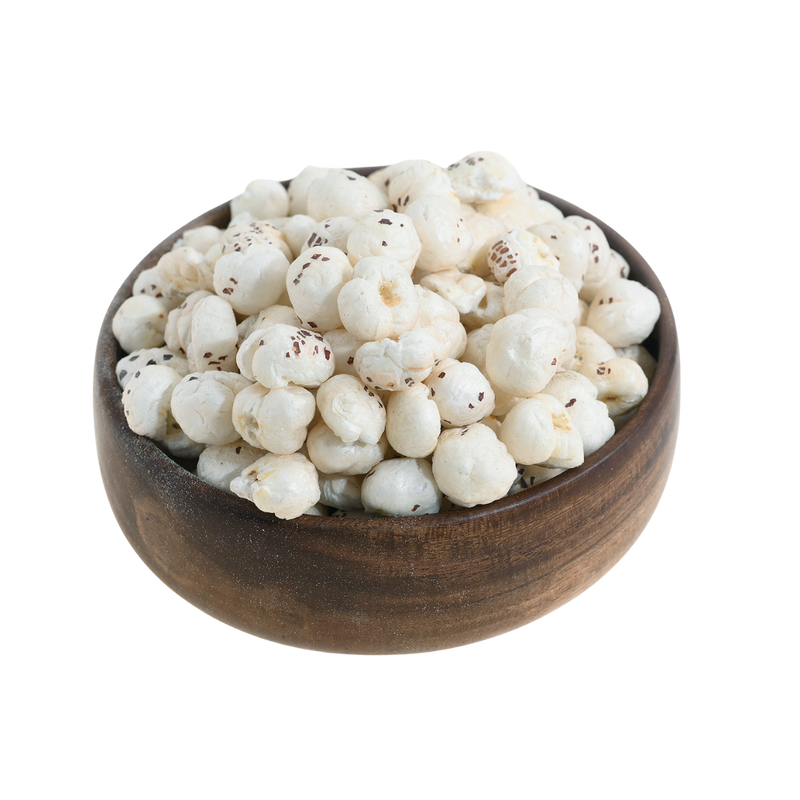 Makhana is a popular snack option. Makhana, also known as fox nuts or lotus seeds