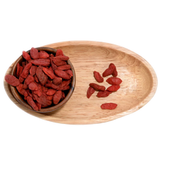 Goji Berries Dried arranged neatly showing their vibrant hue and plump appearance.