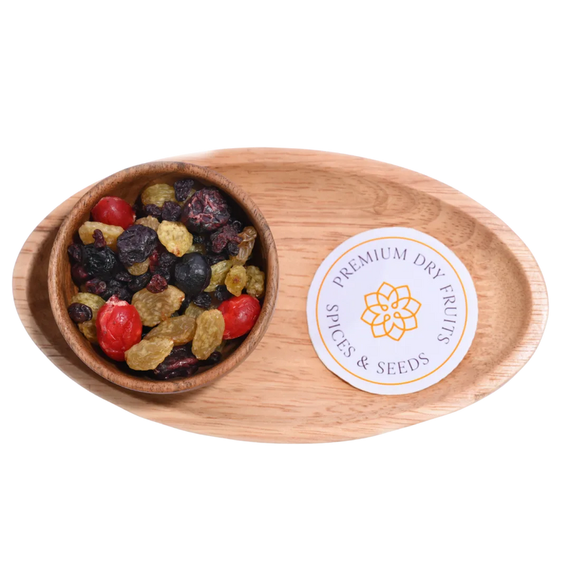 Golden Berry Trail Mix offers a sweet and tangy flavor packed with antioxidants and nutrients.