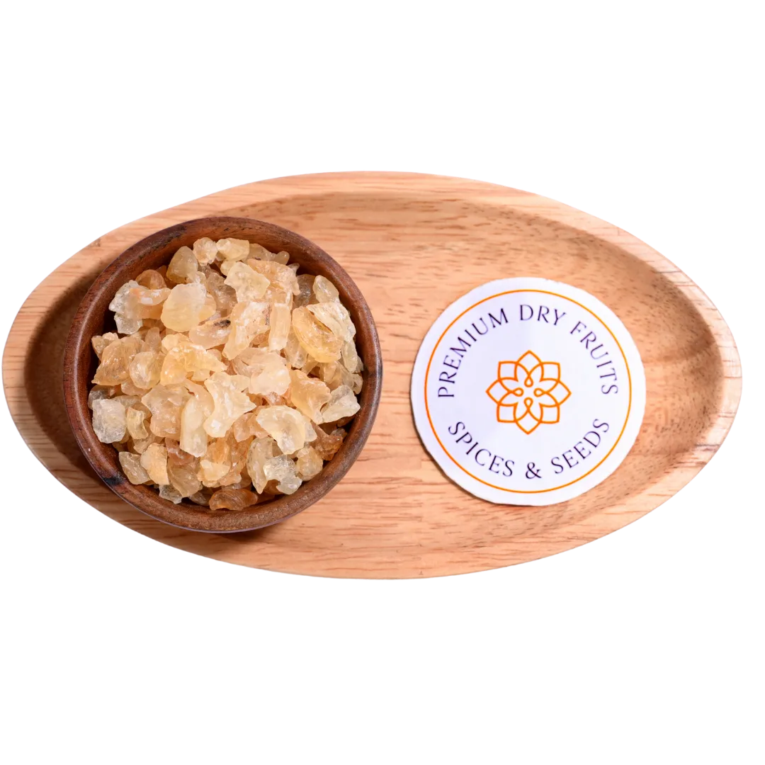 Gum Tragacanth or Gaundh Kateera is valued for its cooling properties in traditional remedies.
