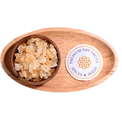 Gum Tragacanth or Gaundh Kateera is valued for its cooling properties in traditional remedies.