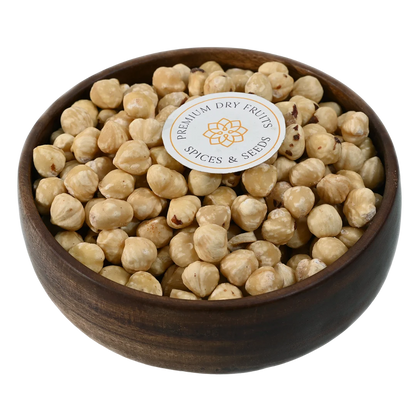 Hazel Nuts Premium Jumbo Exotic Nuts in Wooden Bowl
