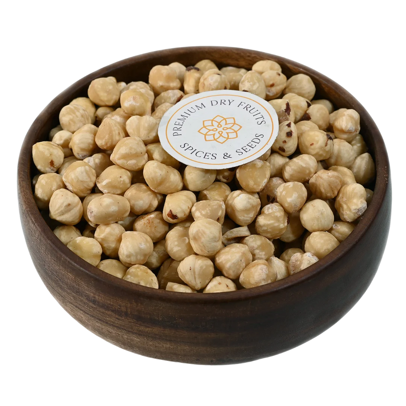 Hazel Nuts Premium Jumbo Exotic Nuts in Wooden Bowl