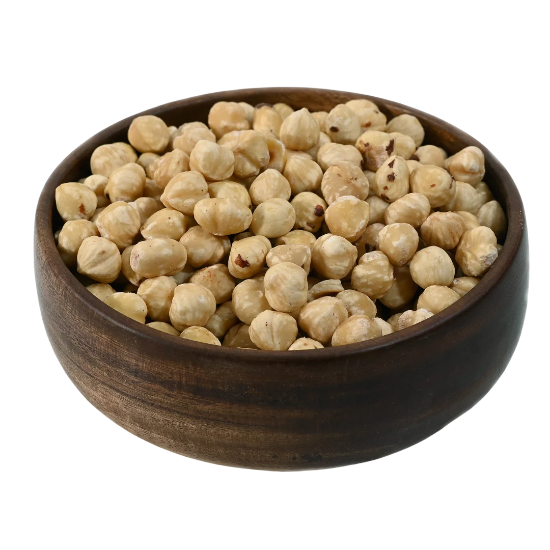 Exotic Hazel Nuts Premium Quality in Wooden Bowl