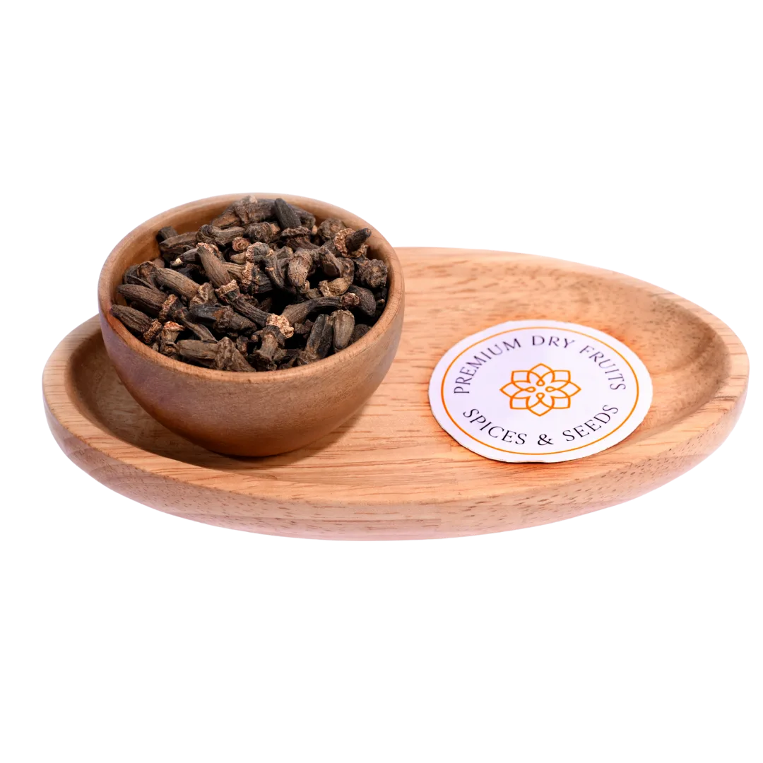 Kapok Buds or Marathi Moggu in a wooden bowl showcase dried, aromatic flower buds.