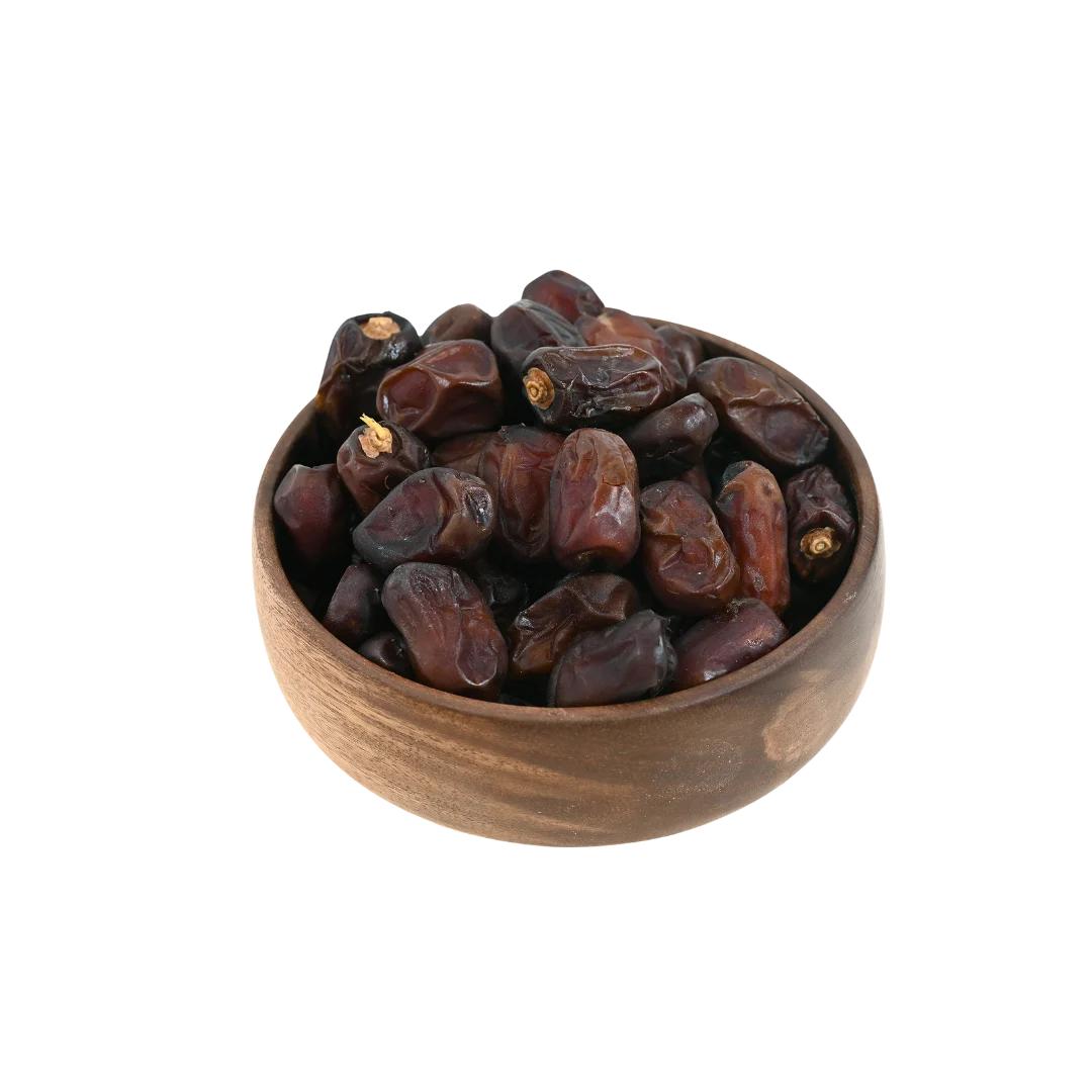 Saudi Arabia Khudri Dates Premium quality in wooden bowl – soft, fiber-rich dates