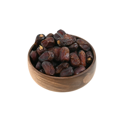 Saudi Arabia Khudri Dates Premium quality in wooden bowl – soft, fiber-rich dates