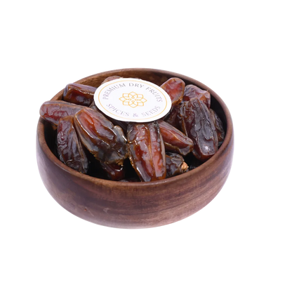 Mabroom Dates Saudi Arabia Select in Wooden Bowl Soft Chewy Natural Sweet Khajur
