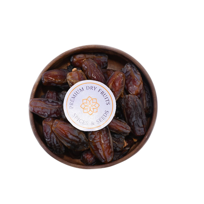 Select Mabroom Dates from Saudi Arabia in Wooden Bowl Premium Quality Healthy Snack