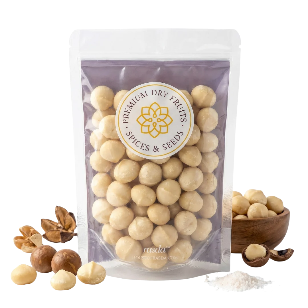Fresh jumbo macadamia nuts in premium pack – dry fruits by Rasda
