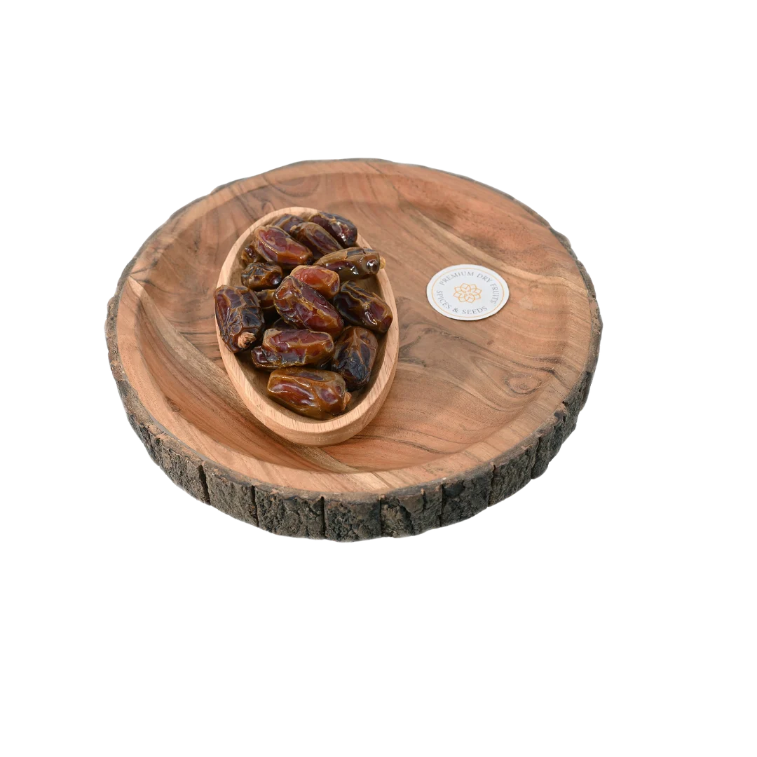 Saudi Arabia Mashrooq Dates Premium quality in wooden bowl – healthy energy snack