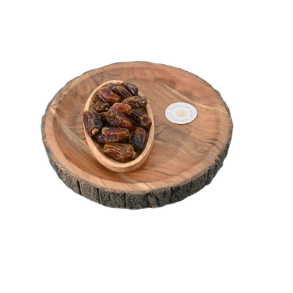 Saudi Arabia Mashrooq Dates Premium quality in wooden bowl – healthy energy snack
